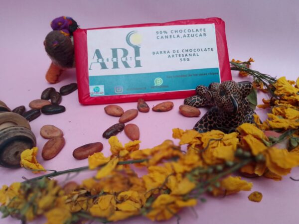 Chocolate Artesanal en Barra de 55 g: 90% de Cacao 10% Azúcar